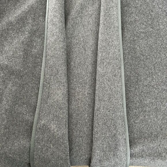 Maskit Wool Cashmere Open Front Jacket Belt Leather Detail Side Pockets Gray - Picture 8 of 15